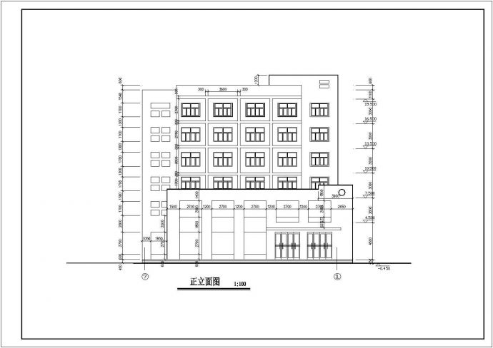 六层框架（民用建筑）宿舍楼设计图_图1