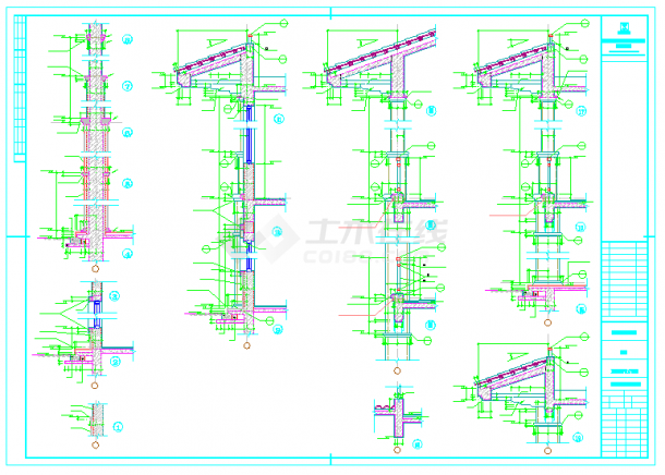 3套欧式双拼别墅建筑设计施工图纸（含效果图）-图二