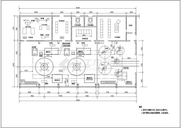 某地区电站厂房设计标准图（共6张）-图二