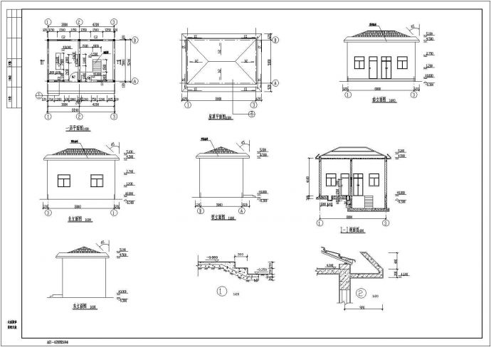 某地一小型单层泵房建筑施工设计详图_图1
