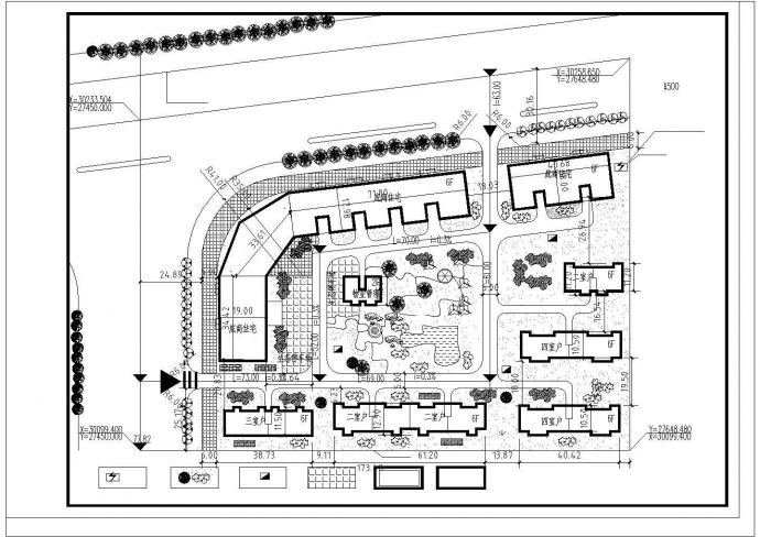 小型可利园规划CAD图（标注详细）_图1