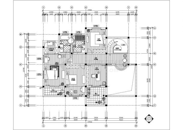 现代欧式二层复式住宅室内精装修施工图-图二