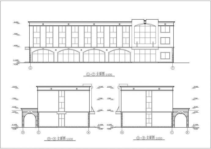 某三层学生宿舍楼设计建筑设计图纸_图1