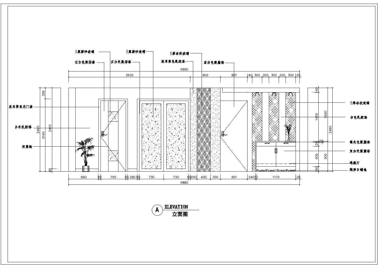 某地带阁楼家居装修cad方案设计图