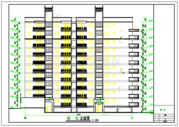 某花园式小区住宅楼群建筑施工套图(1~6号楼与配套沿街商铺)-图一