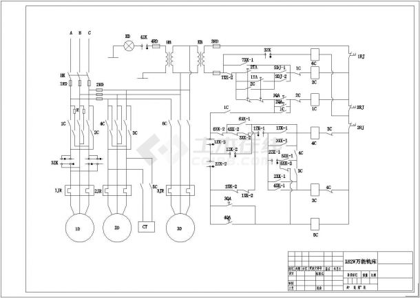 X62W型万能铣床电气控制CAD图纸-图一