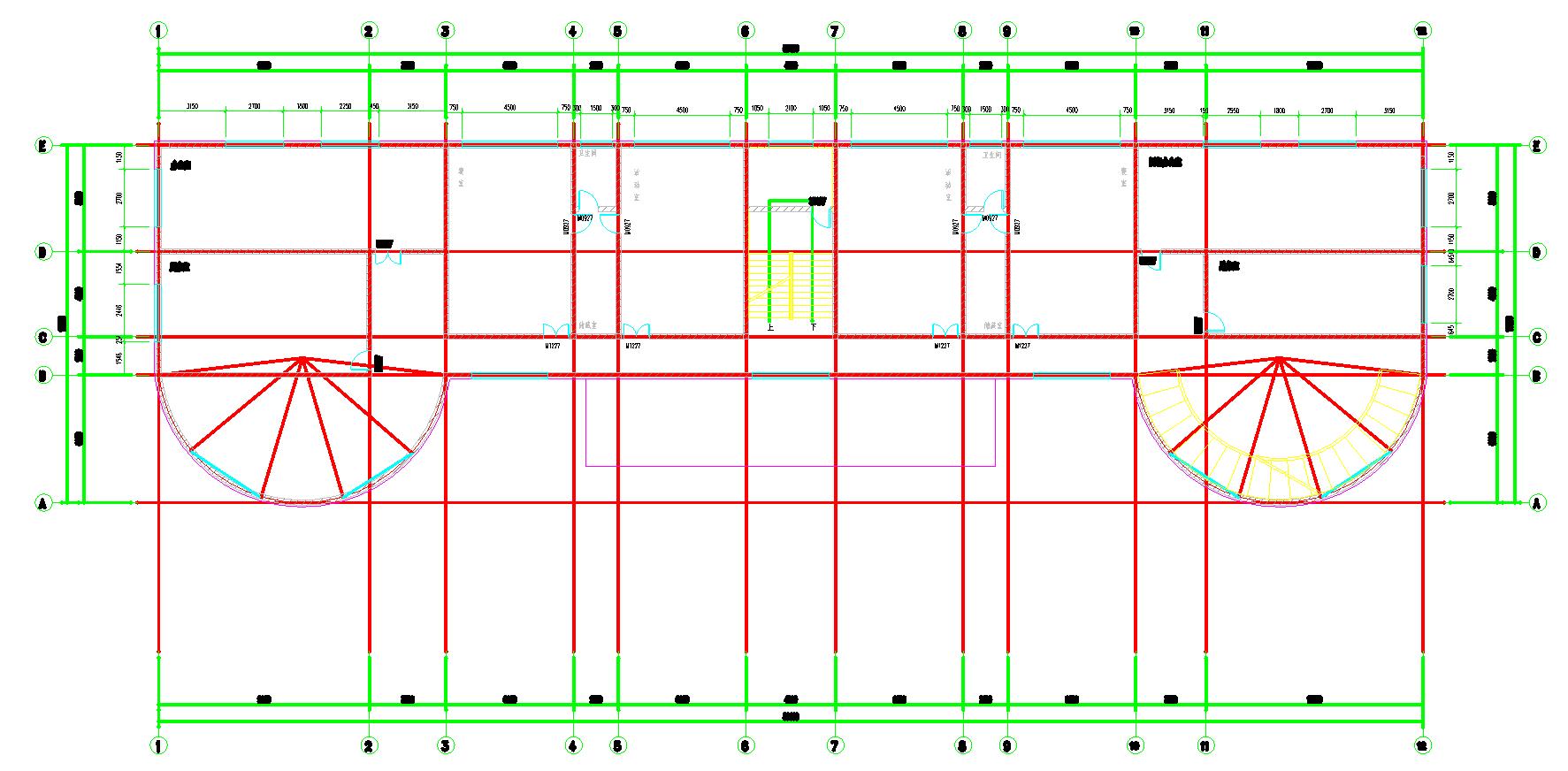 4.幼儿园建筑设计图二层平面图