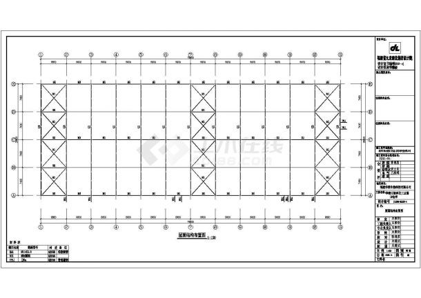 某科技园仓库工程建筑框架结构图纸-图二