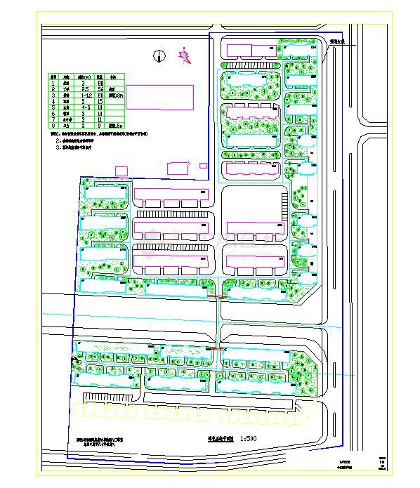 东方住宅小区全套绿化总平面cad设计施工图-图一