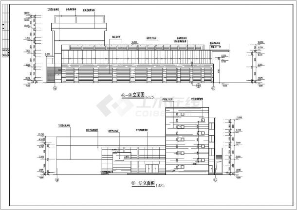 某高校四层行政楼建筑施工图纸（CAD）-图二