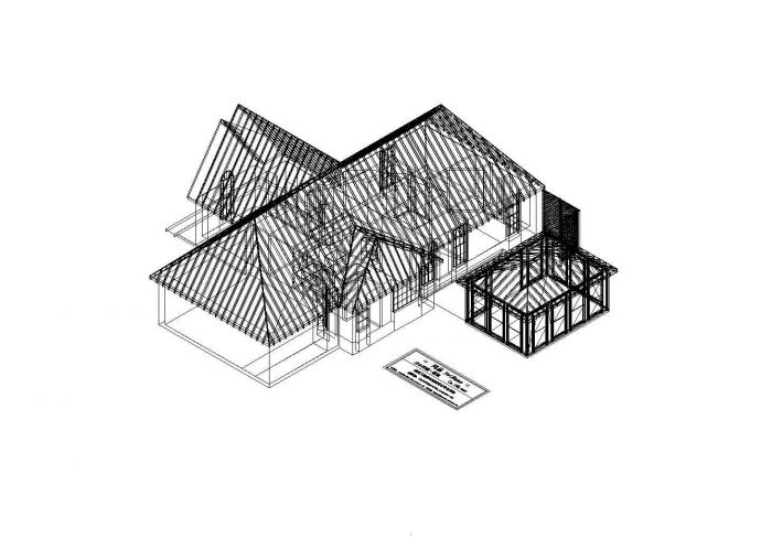别墅三维模型图纸_图1