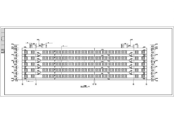 五层框架结构服装公司宿舍楼建筑设计图-图二