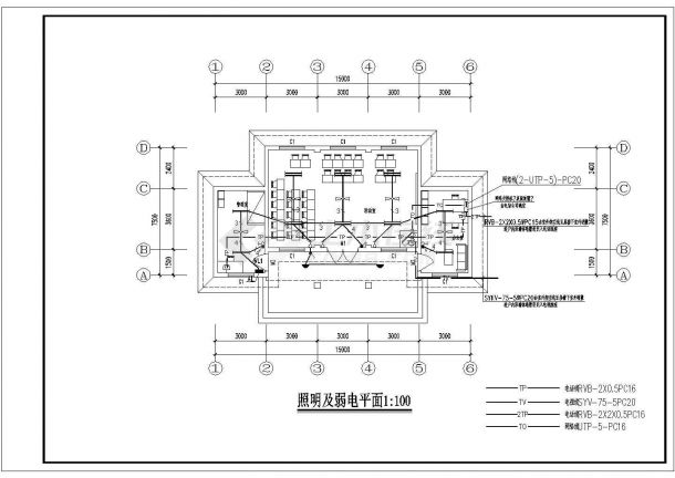 某地区简单党员活动中心配电设计图纸-图二