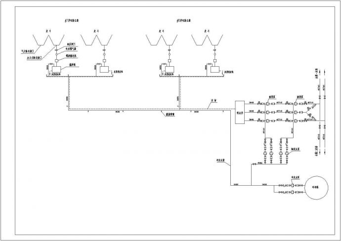 大型发电厂水利除灰系统cad施工设计图_图1