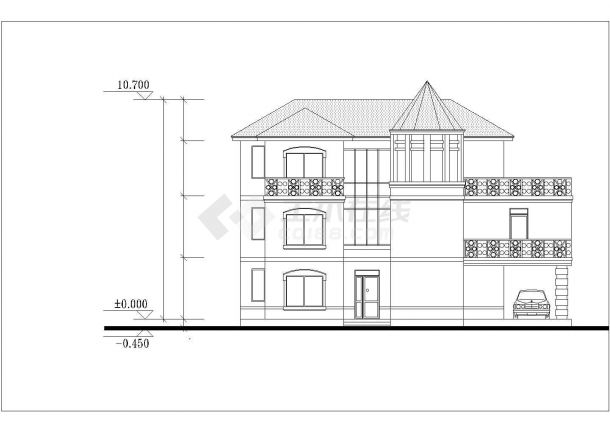 某地区别墅住宅造型设计图（全套）-图二