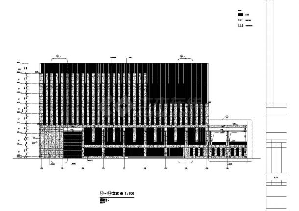 9万平方米八层钢框架结构档案馆全套建筑结构cad施工图（说明齐全）-图一