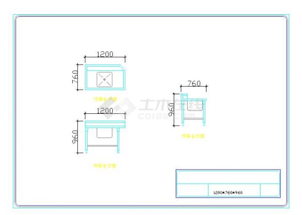 全套装修工程厨房设备CAD图块下载-图二