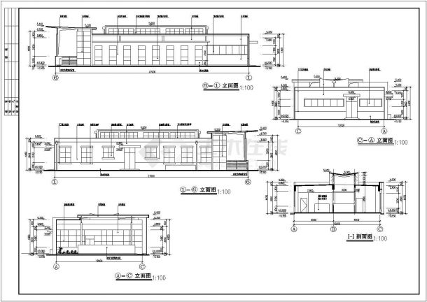 比较实用的一层实验室建筑设计图纸（共4张）-图一