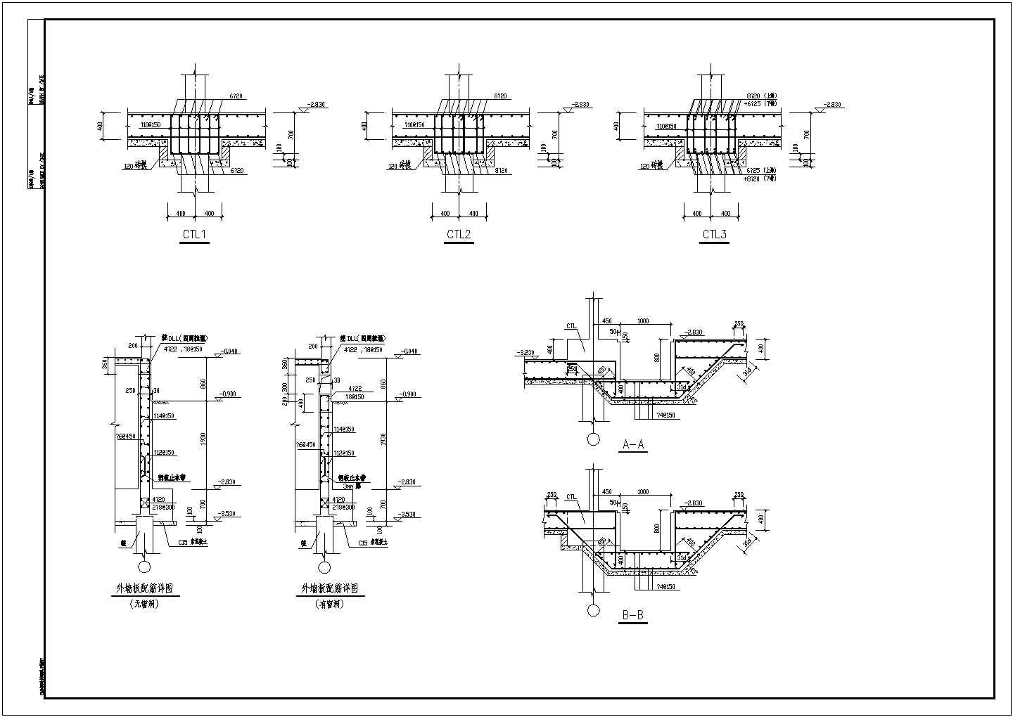12层框剪结构高层住宅结构设计CAD图