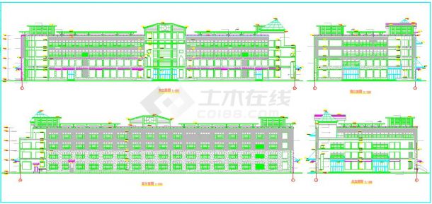 上海大型四层商场建筑设计施工图纸（带地下层）-图一