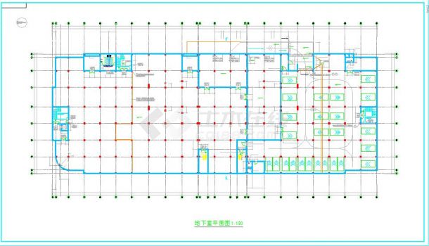 上海大型四层商场建筑设计施工图纸（带地下层）-图二
