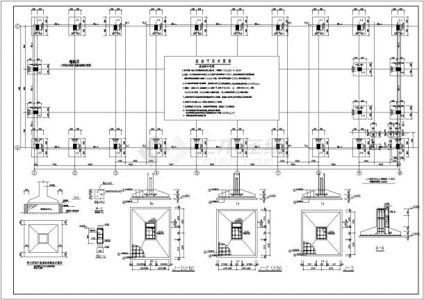 某地24m单跨轻型门式钢架厂房结构方案图（局部夹层）-图二