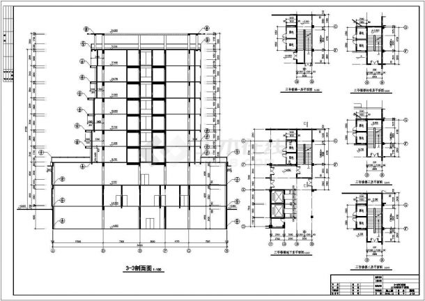 九层商务酒店200个客房建筑设计图-图二
