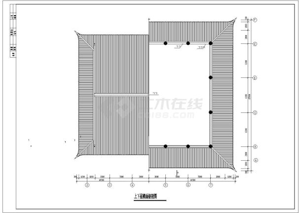 非常实用的钢筋混凝土框架结构仿古建筑大殿全套构造CAD施工详图（19张）-图二
