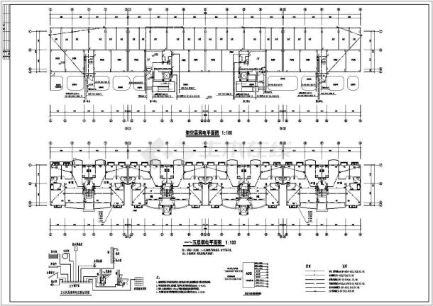 某地11层框架结构住宅楼电气设计施工图-图二