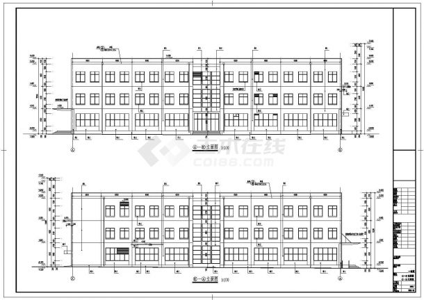 最新的6700平方米学校框架结构三层教师食堂全套建筑结构cad施工图_含楼梯设计_食堂设计cad_楼梯详图_餐厅设计cad-图二