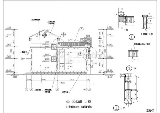 三层420平米美式风格外观别墅建筑设计图-图二