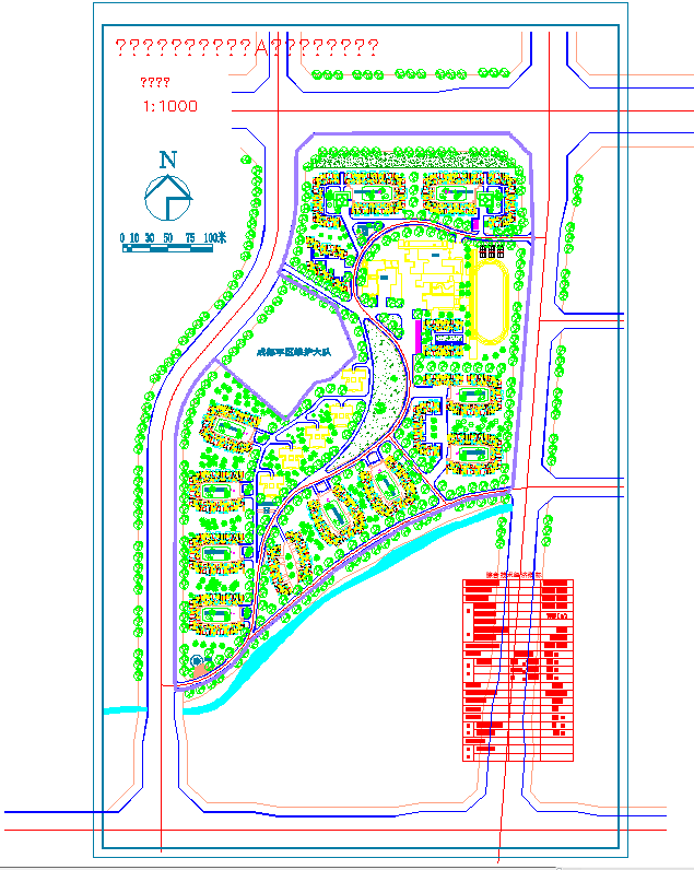某大型住宅小区园林规划绿化全套CAD施工图