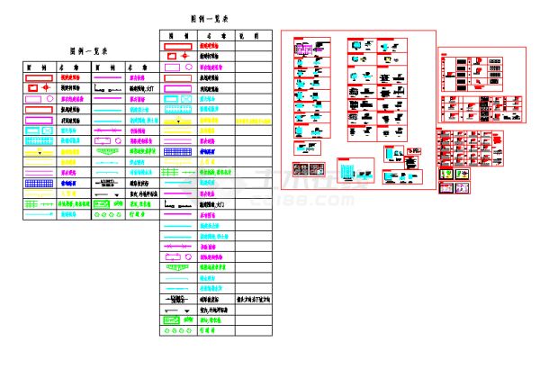 简单实用的建筑设计总图图例及道路图例设计CAD素材图库（几十种）-图一