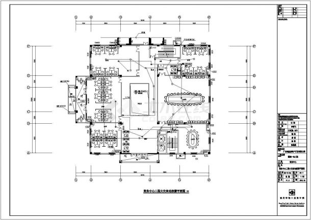 三层商务中心楼室内弱电电气全套设计图-图二