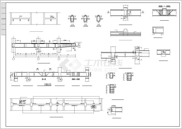 宿舍综合楼结构设计CAD施工图纸-图二