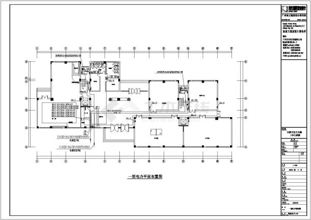 某学校7层教师公寓楼电气设计施工图-图一