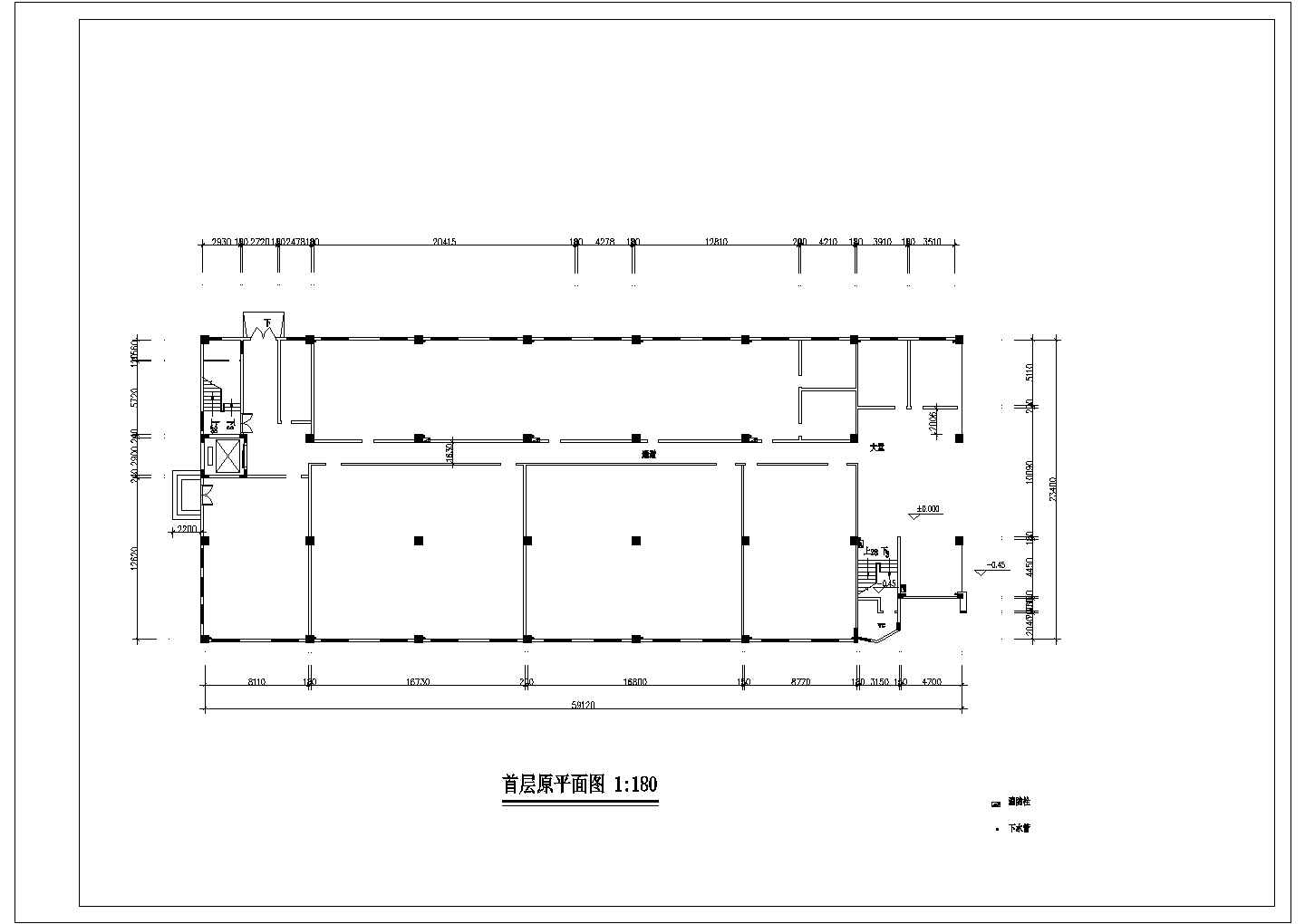 广东工厂二层综合办公楼室内装修设计施工图