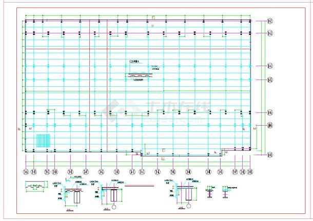 钢结构多层超市结构设计全套CAD施工图-图一