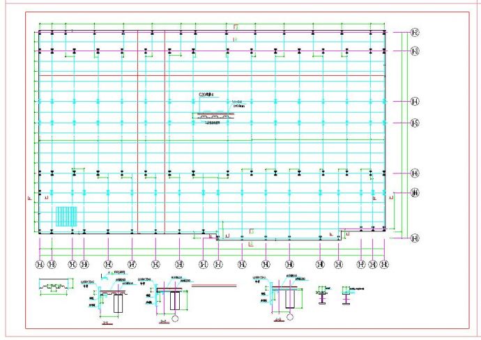 钢结构多层超市结构设计全套CAD施工图_图1