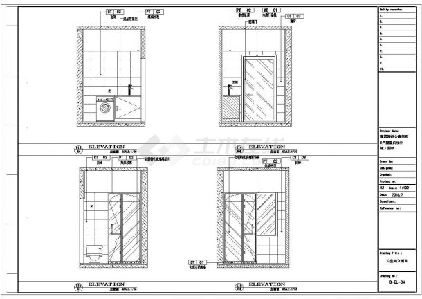 某小户型家装室内设计图纸（CAD）-图二