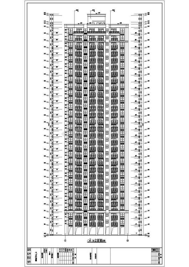 10000平方米剪力墙结构30层住宅楼全套建筑结构cad施工图（钢雨篷工程）-图二