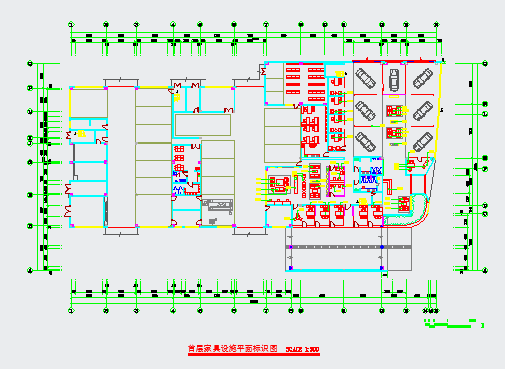 中汽英菲尼迪4S店建筑平面图纸（CAD）_图1