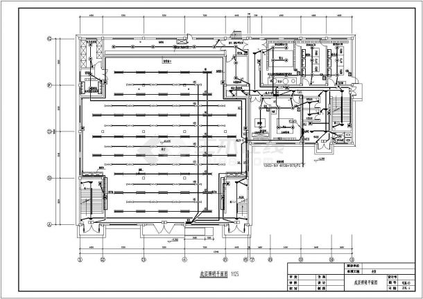 某两层食堂电气系统图纸（CAD）-图一