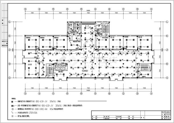 某中学一栋5层图书馆电气设计施工图-图二