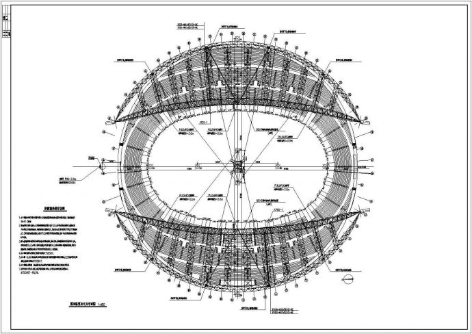 某地区大型体育馆电力平面设计施工图_图1