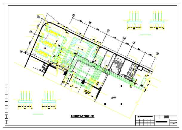 某四十二层国际城采暖设计施工图纸（CAD)-图一