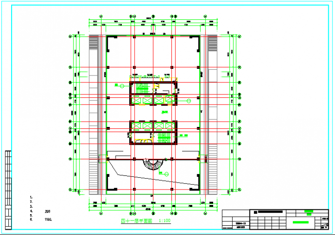 某四十二层国际城建筑设计施工图（CAD图）_图1