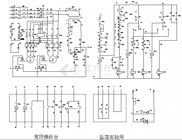 南方某地区小型工厂用电梯电气原理图-图一