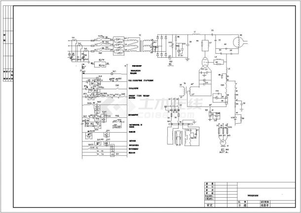 某地区小型车间焊管高频电气原理图-图一