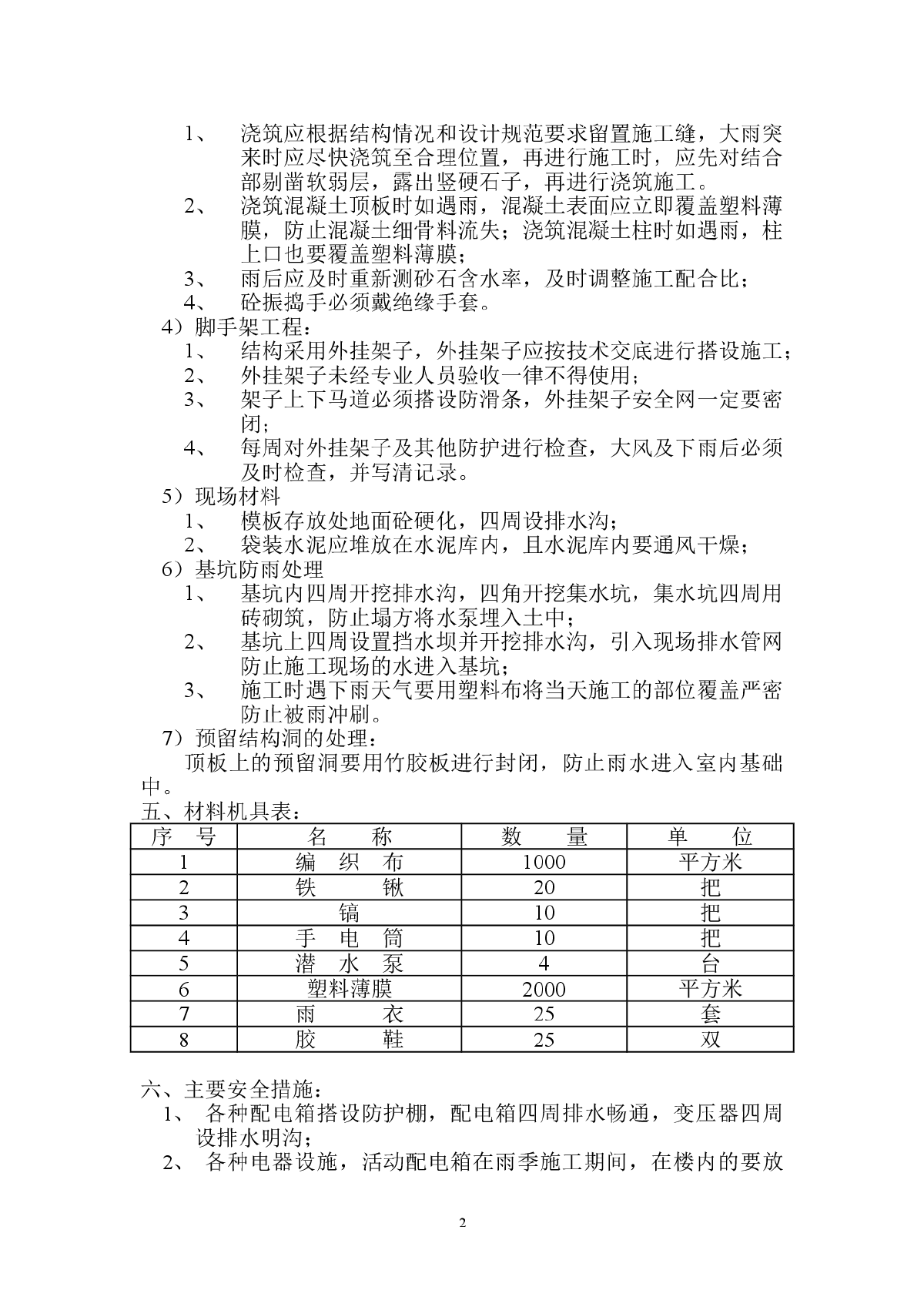 浅析关于卓达太阳城雨季施工方案-图二